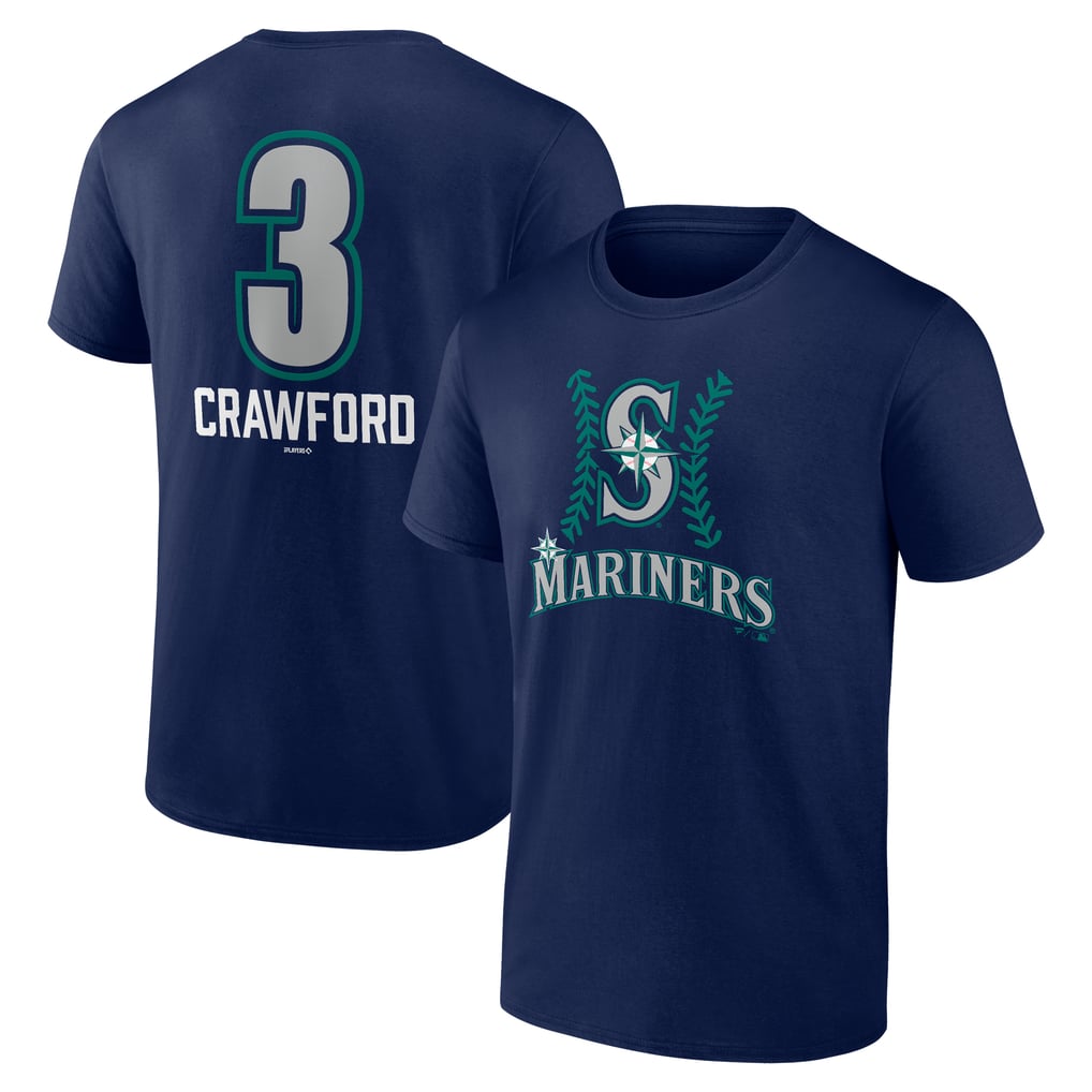 J.P. Crawford Seattle Mariners Name & Number Fastball T-Shirt - Navy