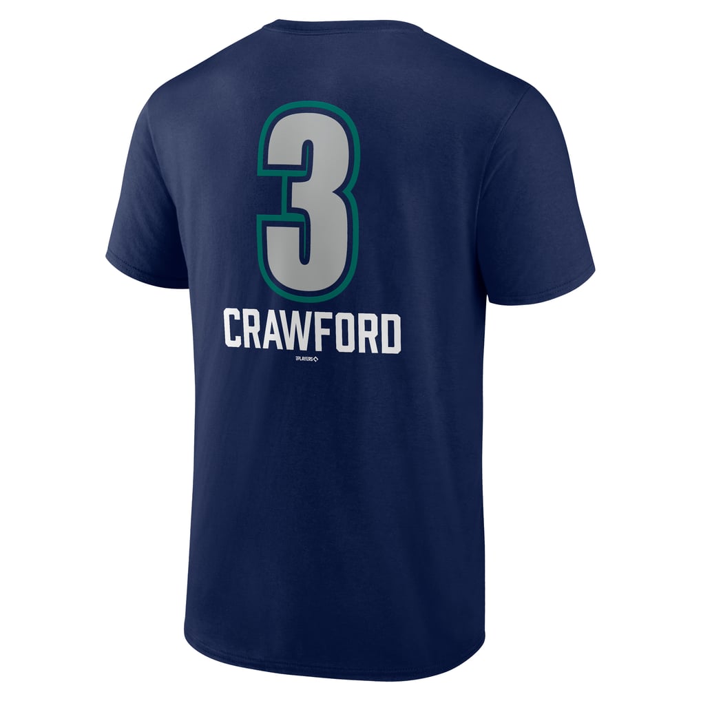 J.P. Crawford Seattle Mariners Name & Number Fastball T-Shirt - Navy