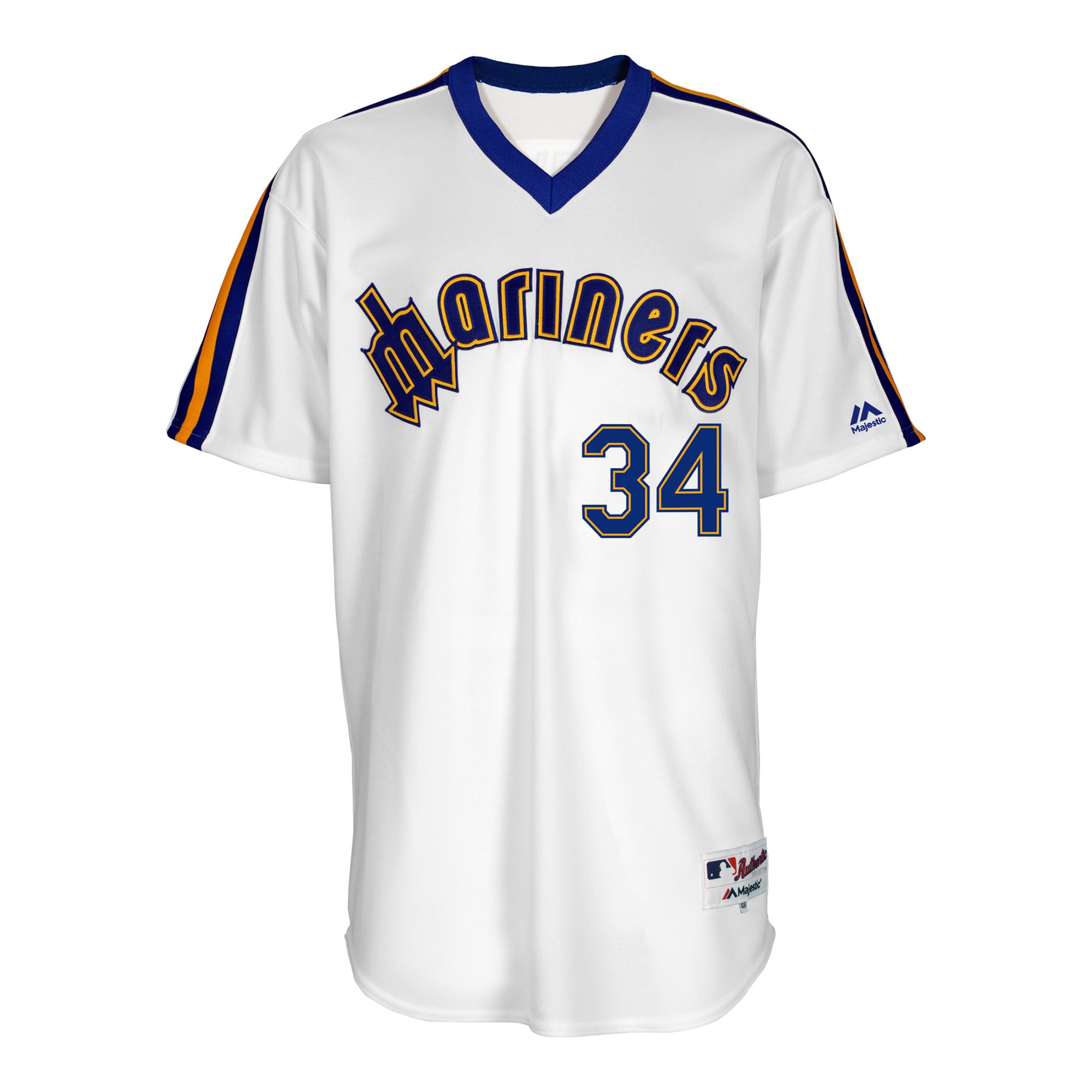 Men's Seattle Mariners Felix Hernandez Majestic White 1984 Turn