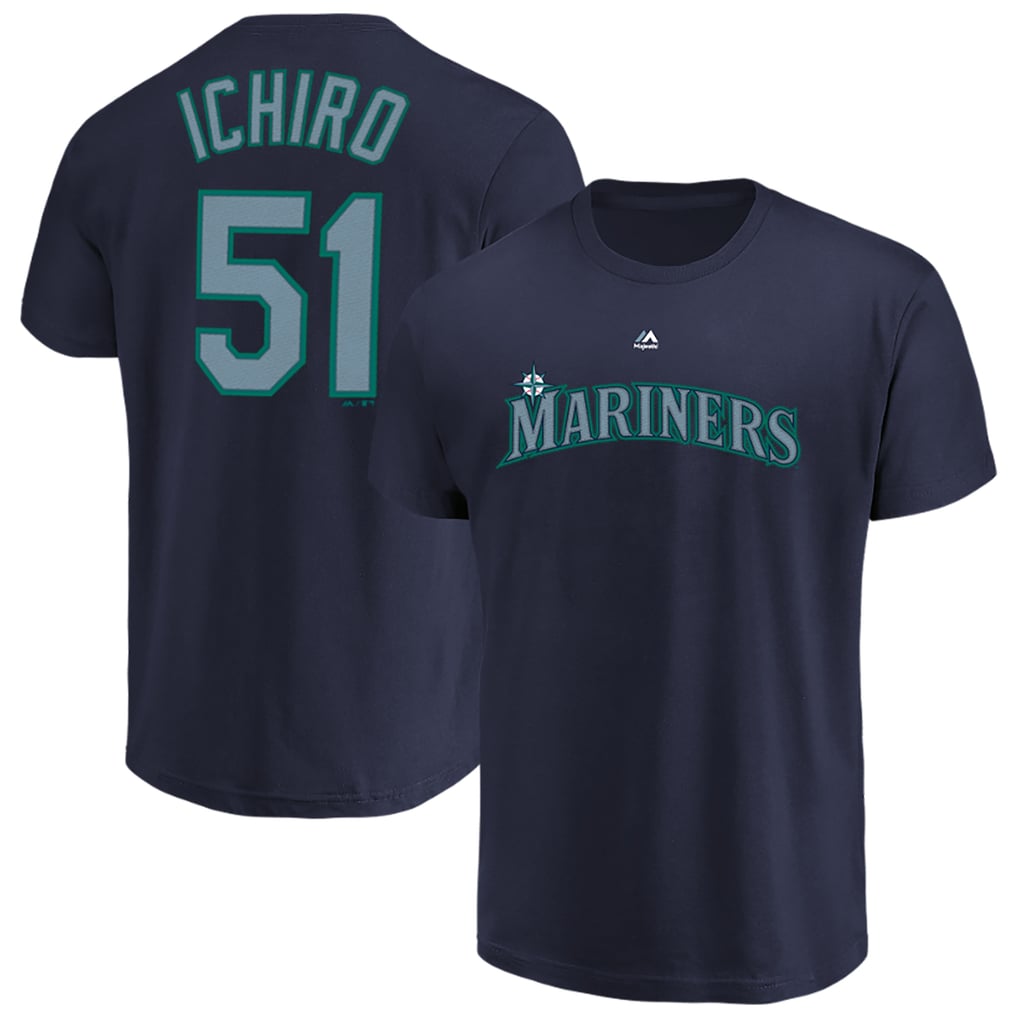 Men's Seattle Mariners Ichiro Suzuki Majestic Navy Official Name ...