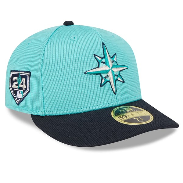 Seattle Mariners New Era 2024 Spring Training 59FIFTY Fitted Hat Aqua Navy 8 BEA3087F-FAA3-451F-80C4-  main image 4