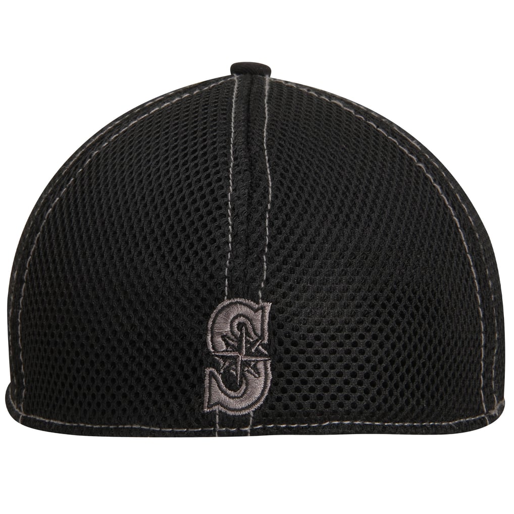 Men's Seattle Mariners New Era Black 39THIRTY Neo Flex Hat