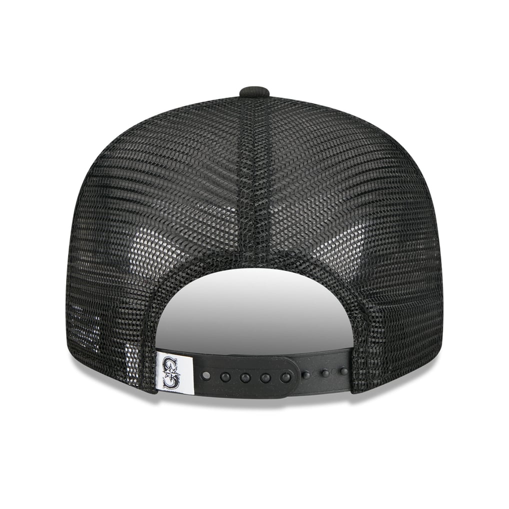 Seattle Mariners New Era 9FIFTY Adjustable Trucker Hat - Black