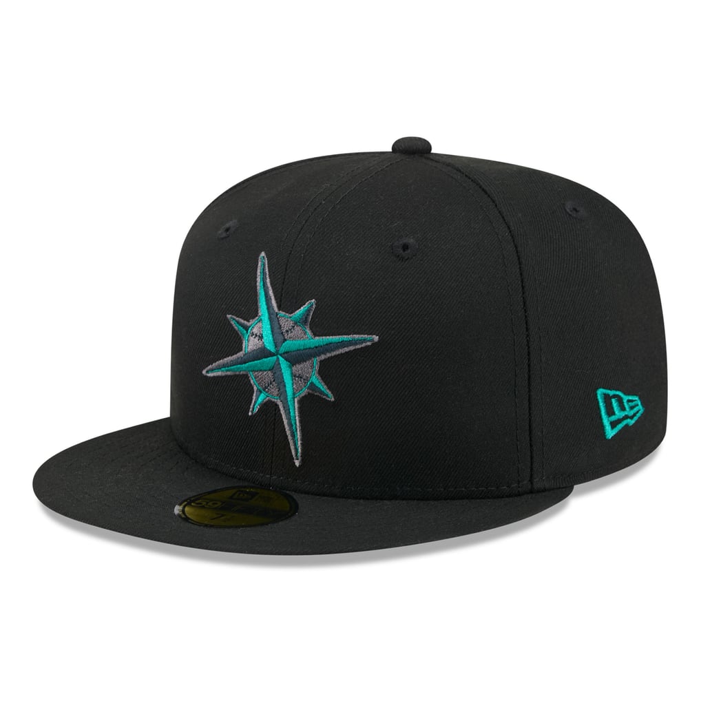 Men's Seattle Mariners New Era Black Color Pop 59FIFTY Fitted Hat