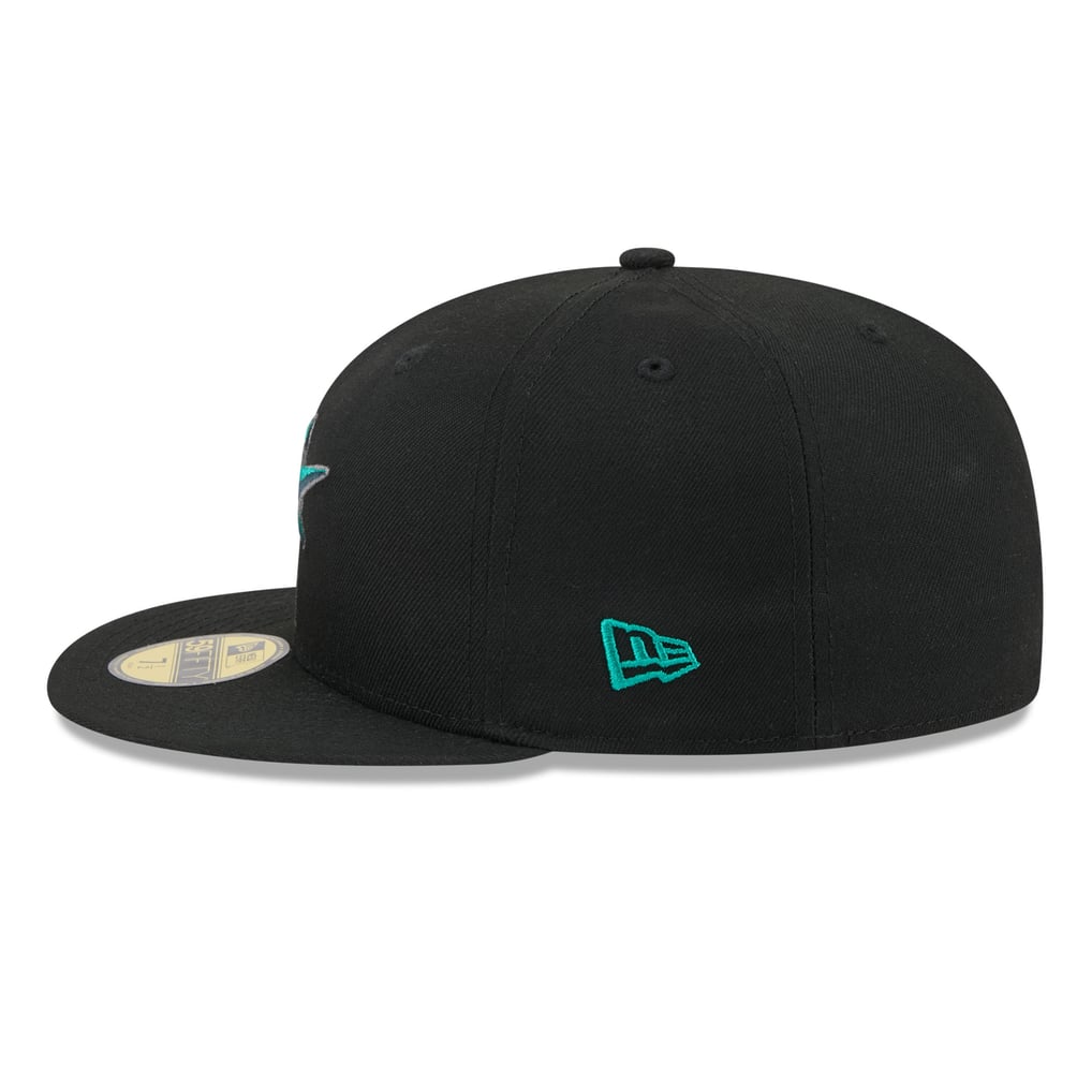 Mainer 1 Men's Seattle Mariners New Era Black Color Pop 59FIFTY Fitted Hat
