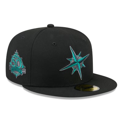  Seattle Mariners New Era Color Pop 59FIFTY Fitted Hat - Black