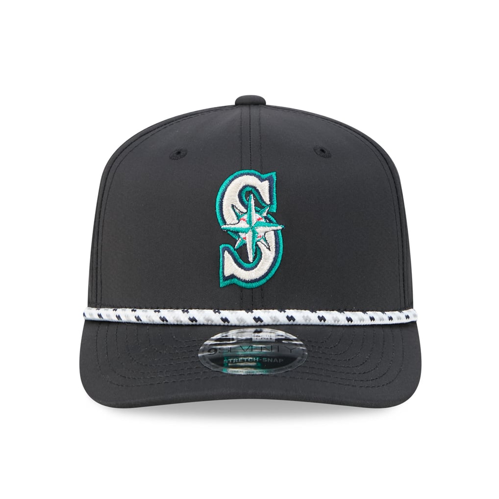  Seattle Mariners New Era Vented 9SEVENTY Rope Adjustable Hat - Black