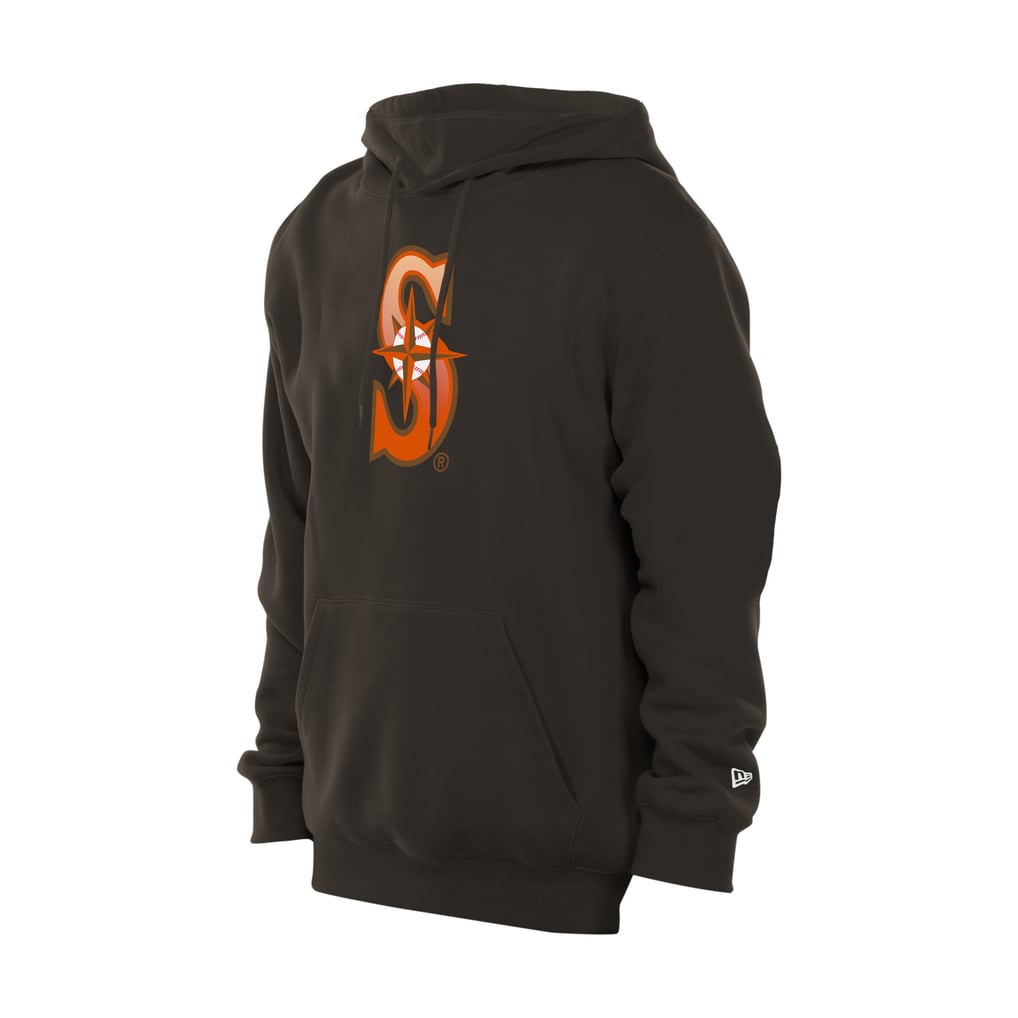  Seattle Mariners New Era Gradient Monogram Pullover Hoodie - Brown
