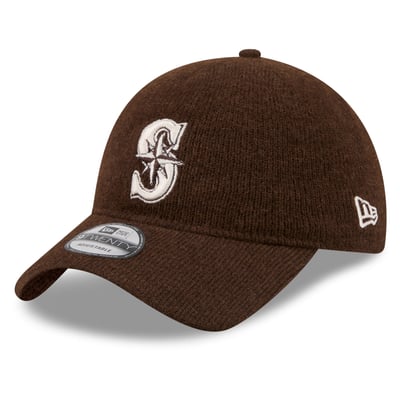  Seattle Mariners New Era Open Market Wool 9TWENTY Adjustable Hat - Brown