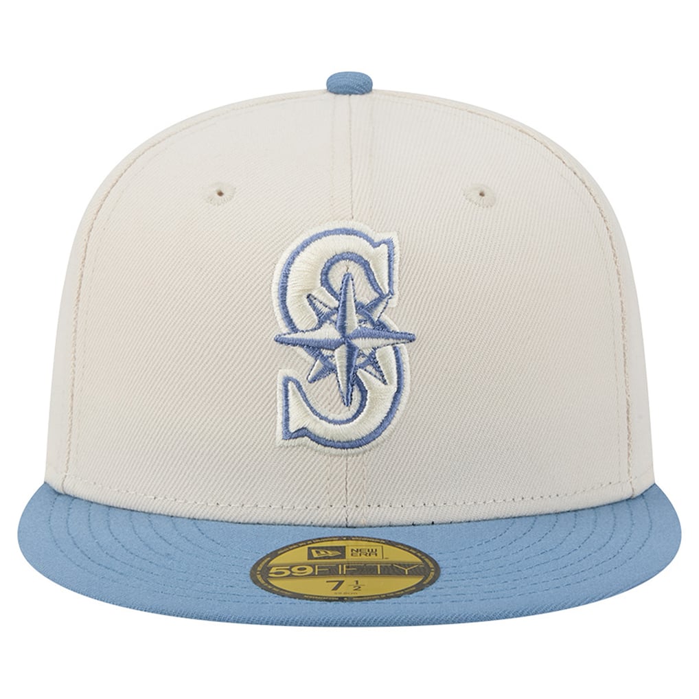 Seattle Mariners New Era Color Pack 59FIFTY Fitted Hat - Cream/Light Blue