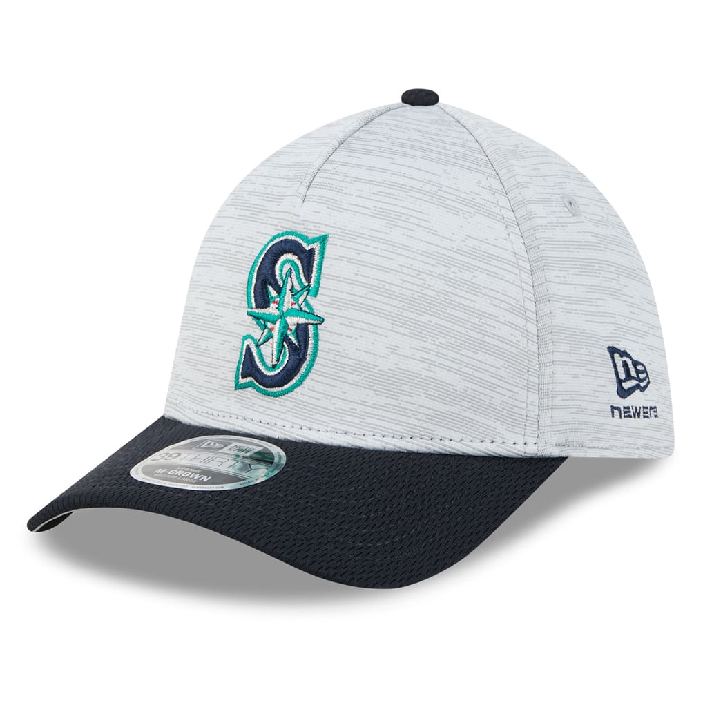  Seattle Mariners New Era Men's Tech 39THIRTY A-Frame Flex Hat - Gray/Navy