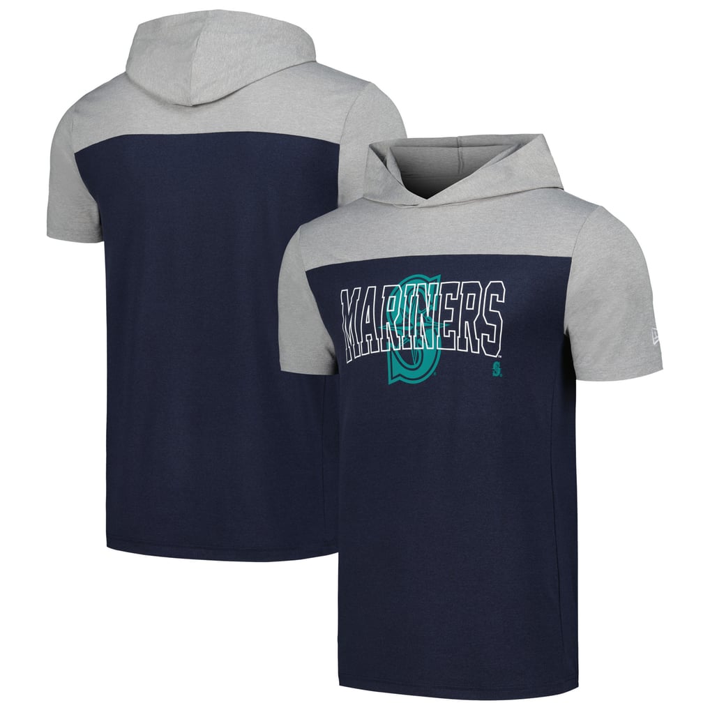 Seattle Mariners New Era Active Brushed Hoodie T-Shirt - Navy