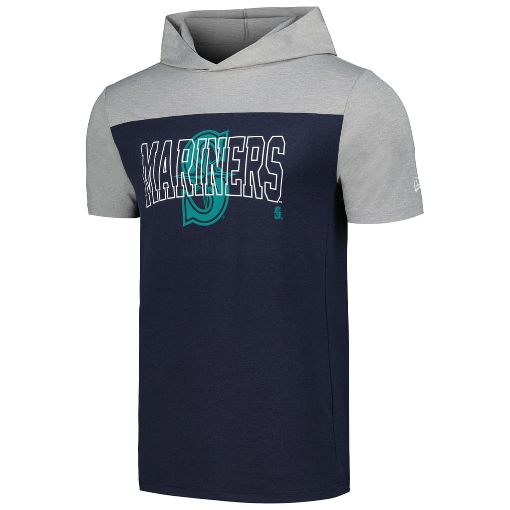 Seattle Mariners New Era Active Brushed Hoodie T-Shirt - Navy