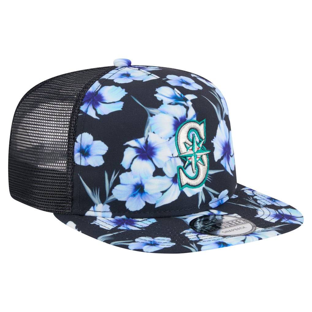 Men's Seattle Mariners New Era Navy Adventure Pattern Golfer Trucker ...