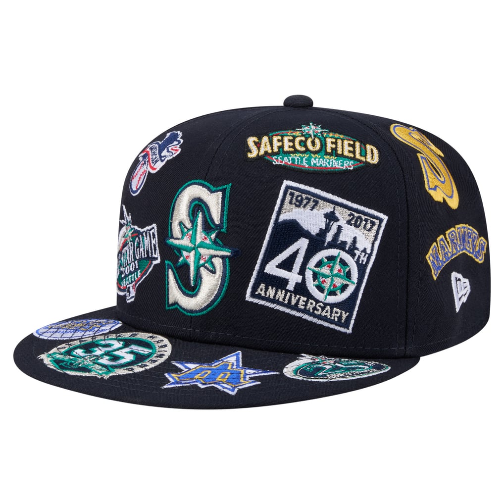 Seattle Mariners New Era All Over 59FIFTY Fitted Hat - Navy