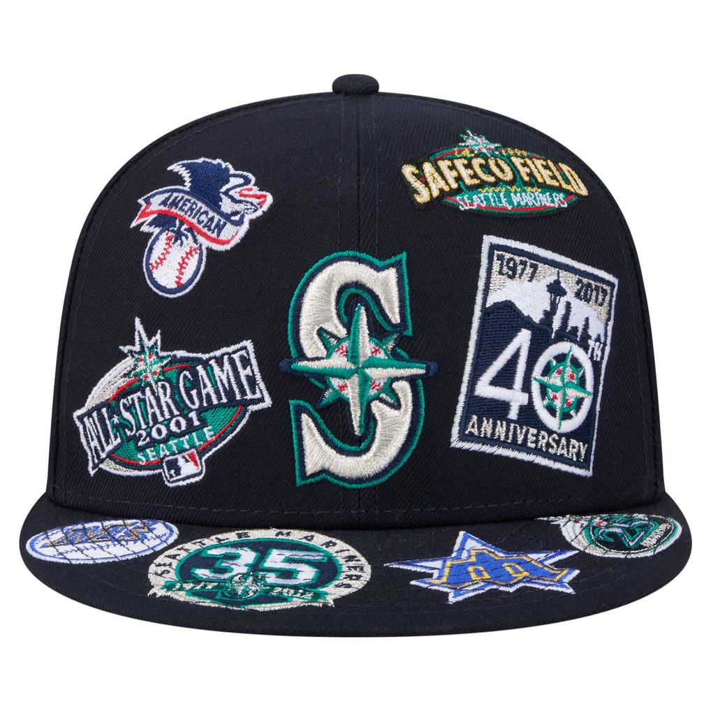  Seattle Mariners New Era All Over 59FIFTY Fitted Hat - Navy