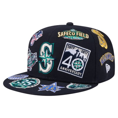  Seattle Mariners New Era All Over 59FIFTY Fitted Hat - Navy