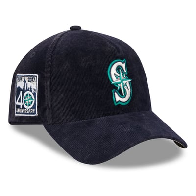 Seattle Mariners New Era Corduroy A-Frame 59FORTY Fitted Hat - Navy
