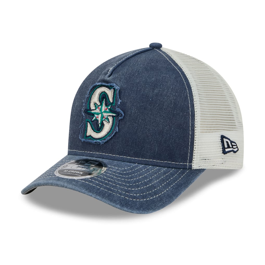  Seattle Mariners New Era Fan 9FORTY A-Frame Trucker Adjustable Hat - Navy