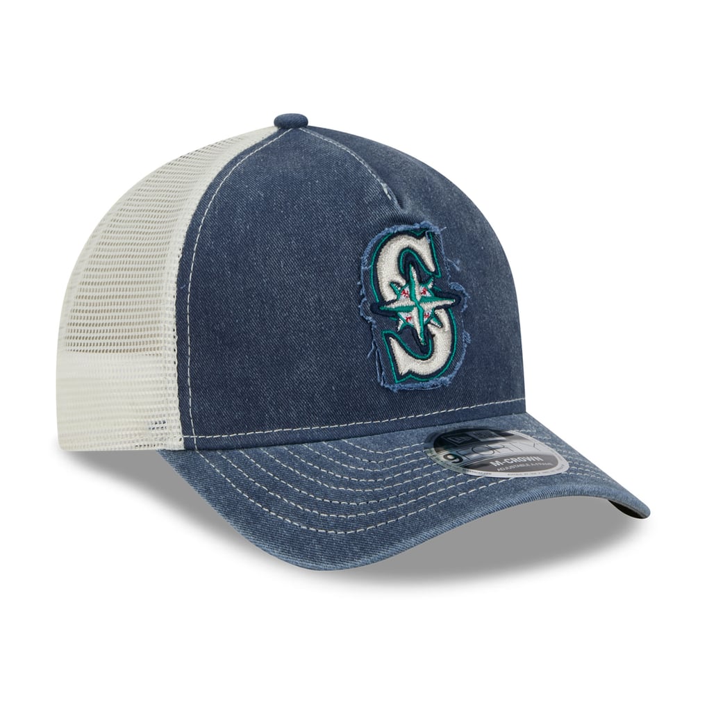  Seattle Mariners New Era Fan 9FORTY A-Frame Trucker Adjustable Hat - Navy