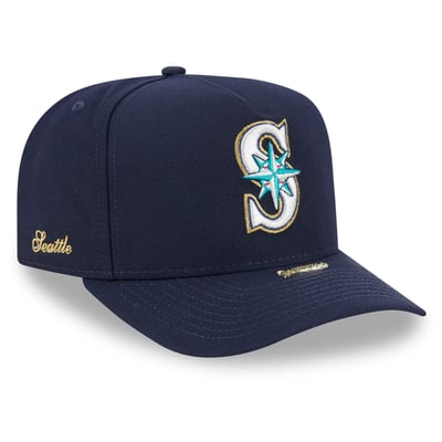Seattle Mariners New Era Visor Pin 9FIFTY A-Frame Snapback Hat - Navy