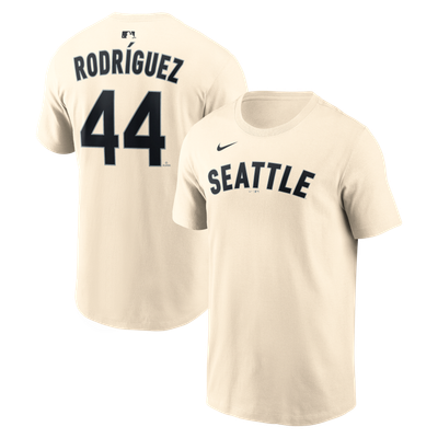 Julio Rodríguez Seattle Mariners Nike Alternate 2 Name & Number T-Shirt - Natural