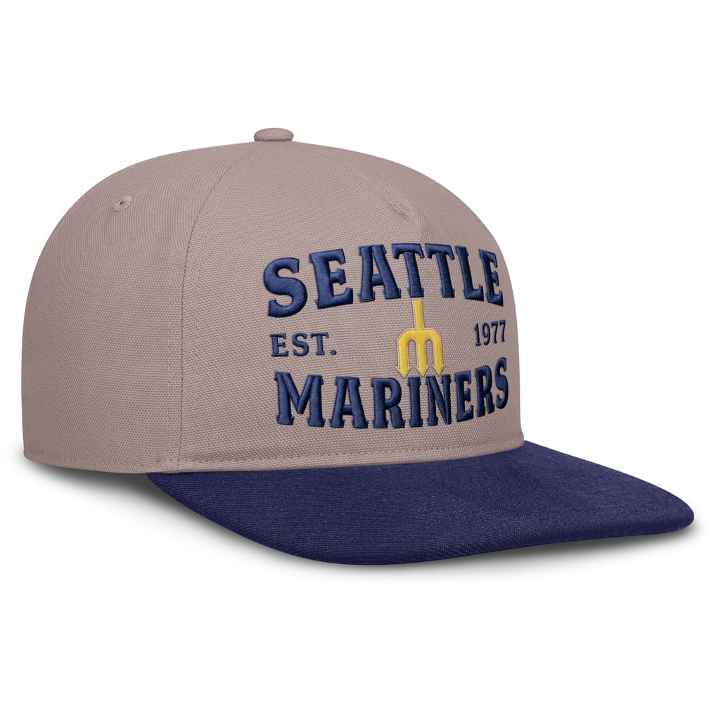 Seattle Mariners Nike Cooperstown Pro 5-Panel Adjustable Hat - Light Brown/Royal