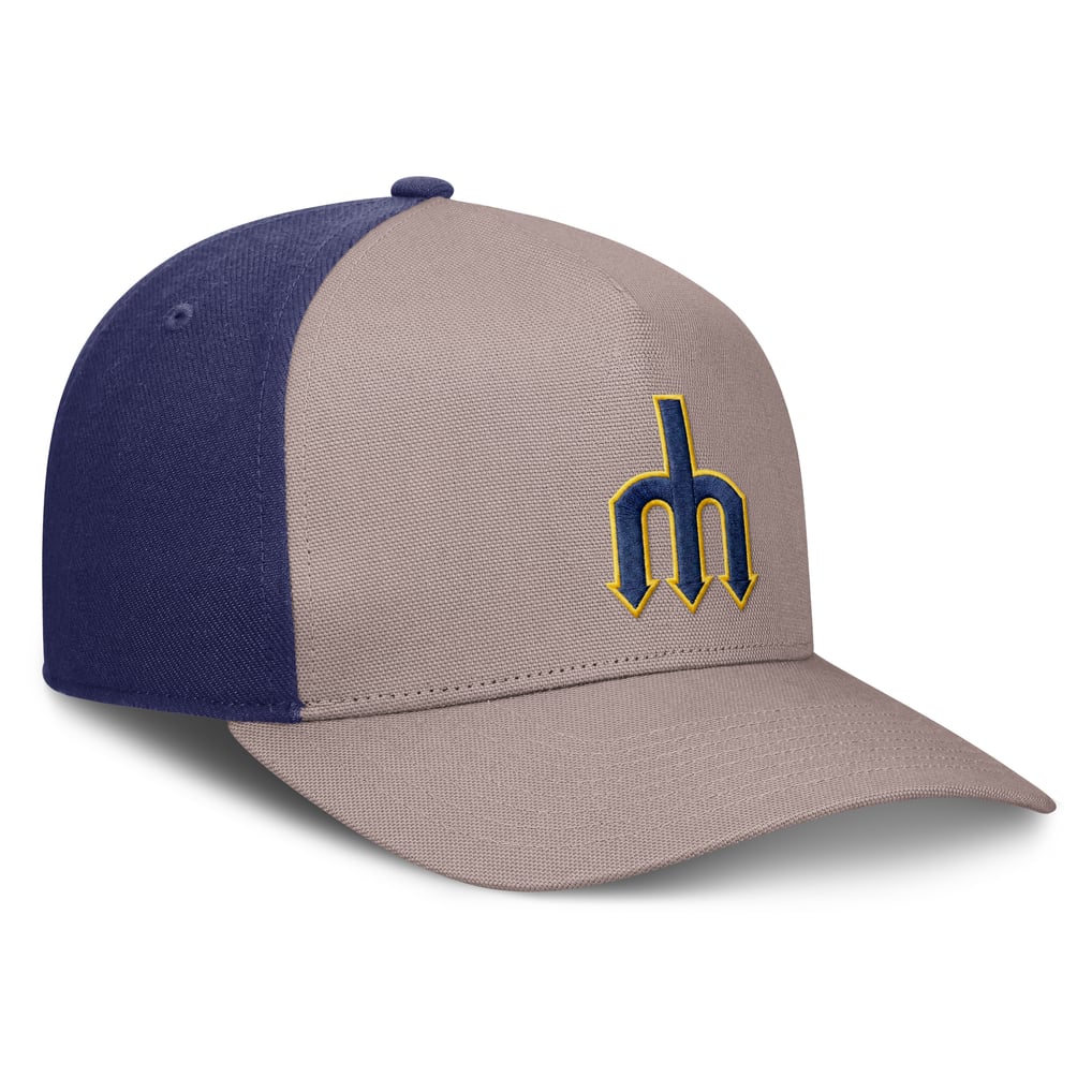 Seattle Mariners Nike Cooperstown Rise A-Frame Adjustable Hat - Light Brown/Royal