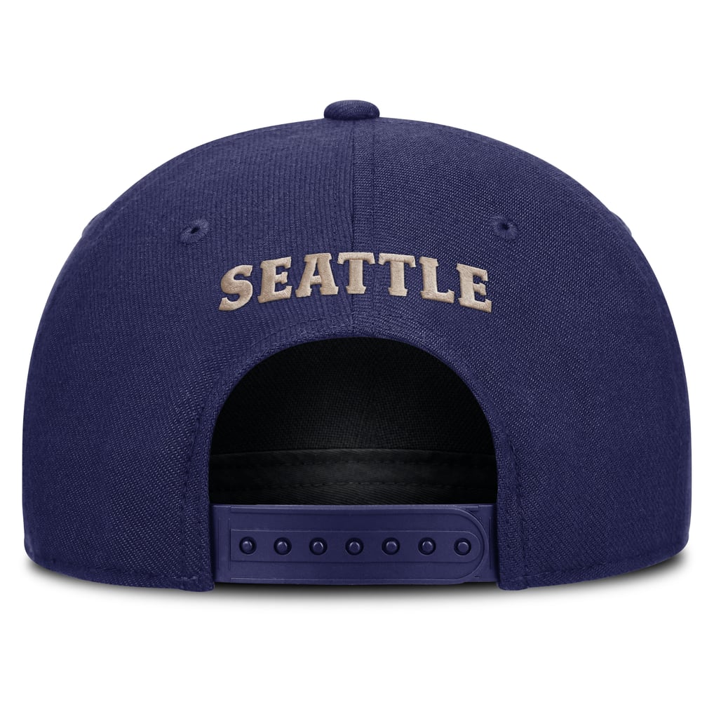 Seattle Mariners Nike Cooperstown Rise A-Frame Adjustable Hat - Light Brown/Royal