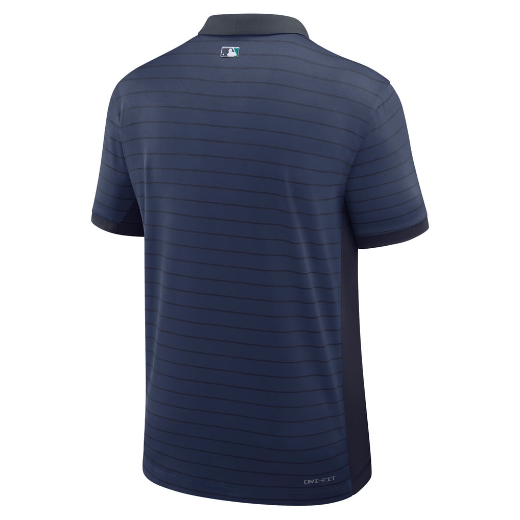 Seattle Mariners Nike Authentic Collection Striped Victory Dri-FIT Polo - Navy