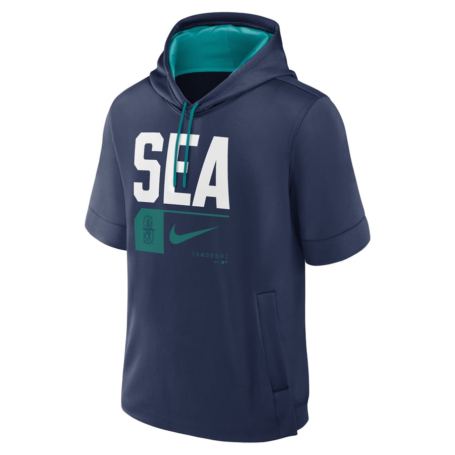 Men's Seattle Mariners Nike Navy Tri Code Lockup Short Sleeve Pullover ...