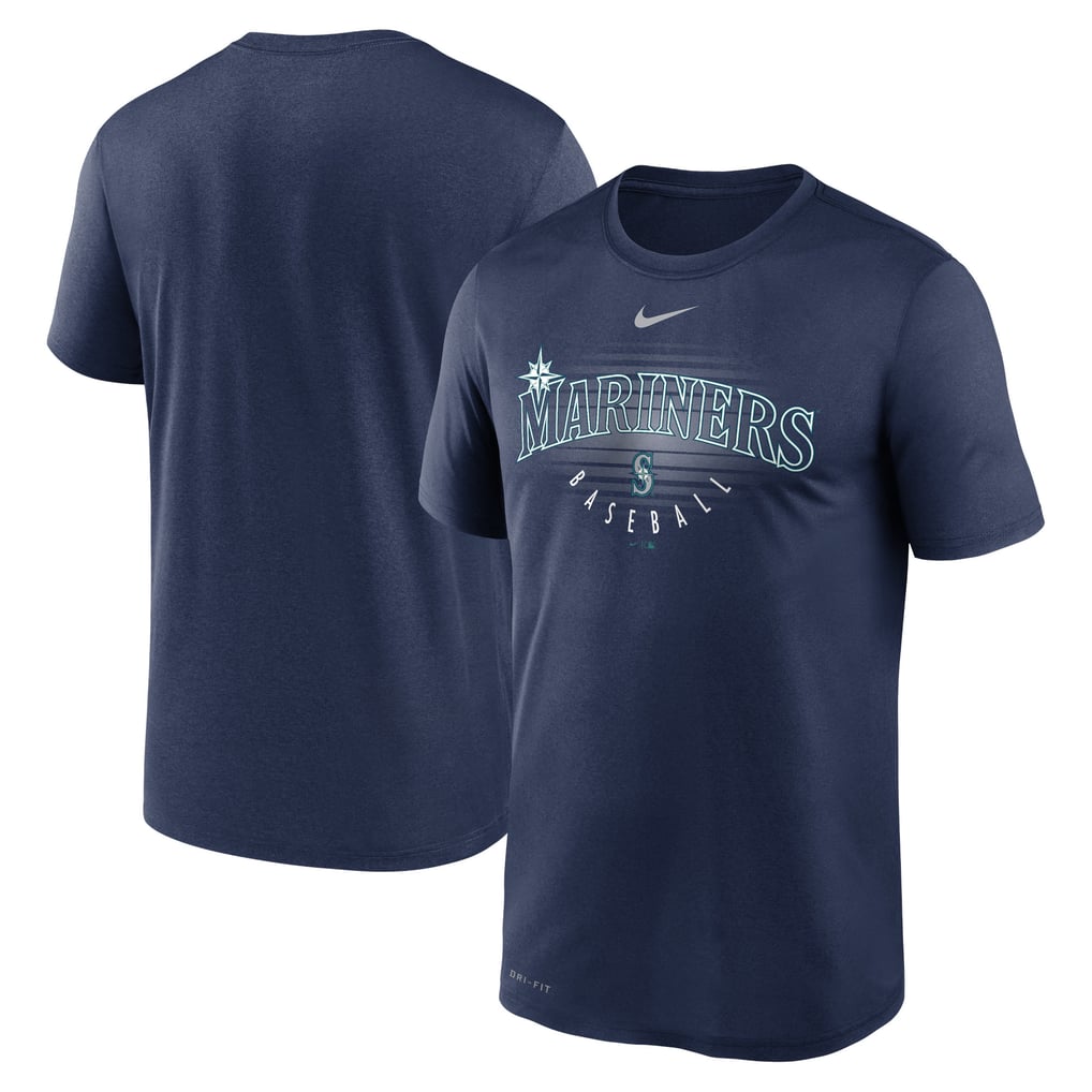 Seattle Mariners Nike Wordmark Outline Legend T-Shirt - Navy