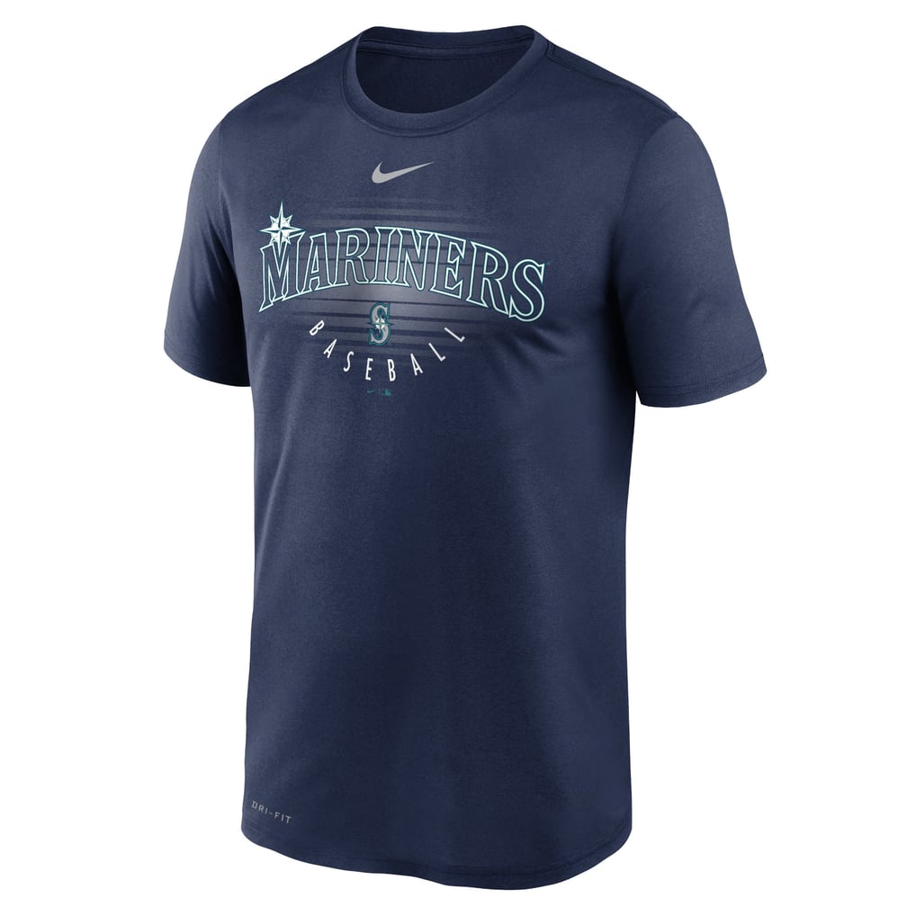 Seattle Mariners Nike Wordmark Outline Legend T-Shirt - Navy