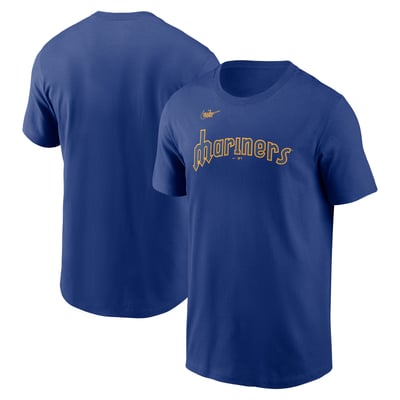 Seattle Mariners Nike Cooperstown Collection Wordmark T-Shirt - Royal