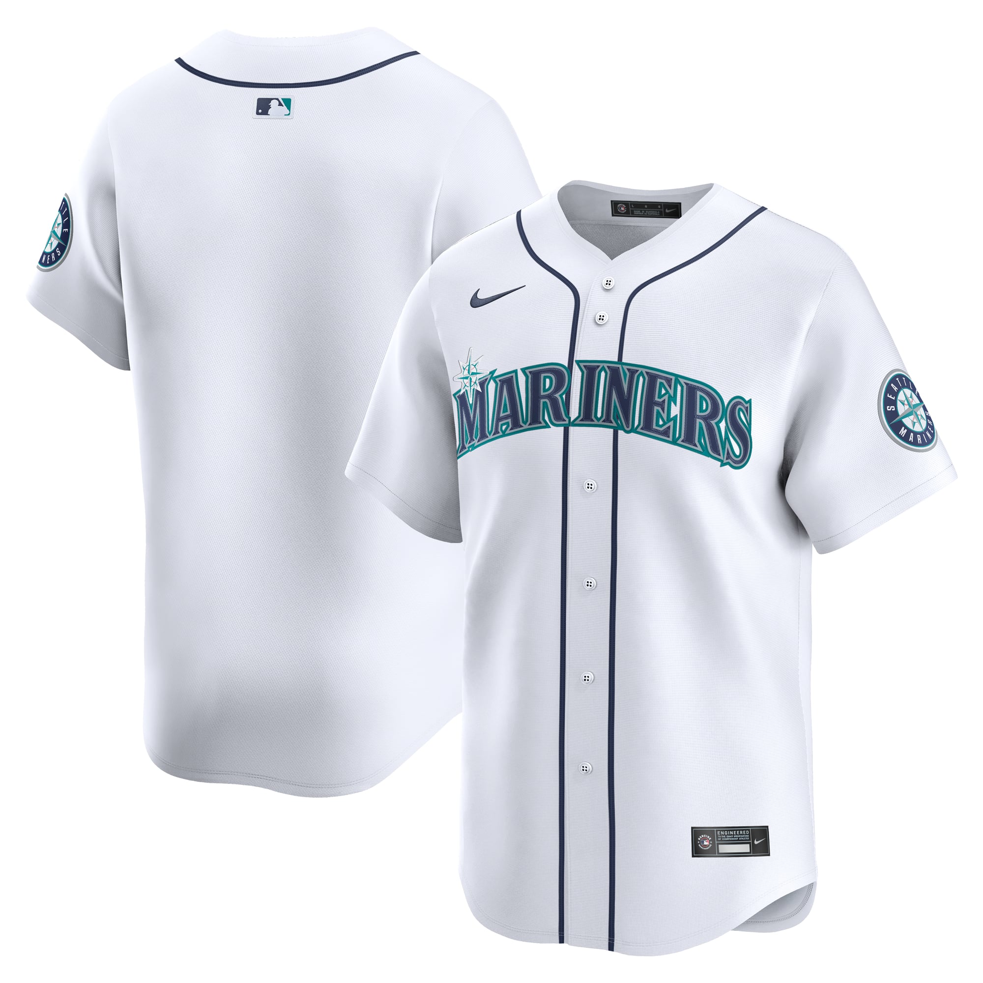 Men's Seattle Mariners Nike White Home Limited Jersey