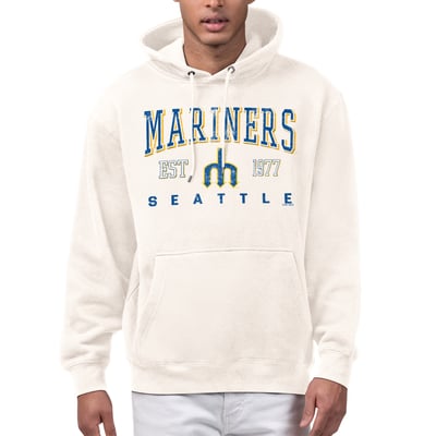  Seattle Mariners Starter Established Logo Fleece Hoodie - Cream