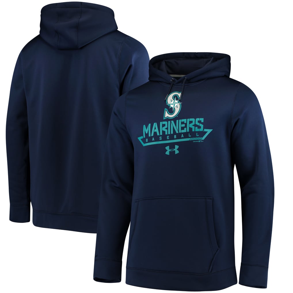 Men's Seattle Mariners Under Armour Navy Performance Fleece Pullover Hoodie