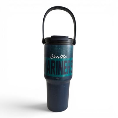 Seattle Mariners Pegasus 24oz. Speckled Gradient Stainless Steel Dual Top Water Bottle