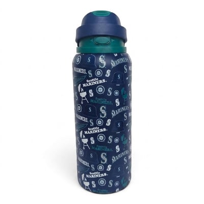 Seattle Mariners Pegasus 32oz. Game Day Pennant Stainless Steel ProPress Water Bottle