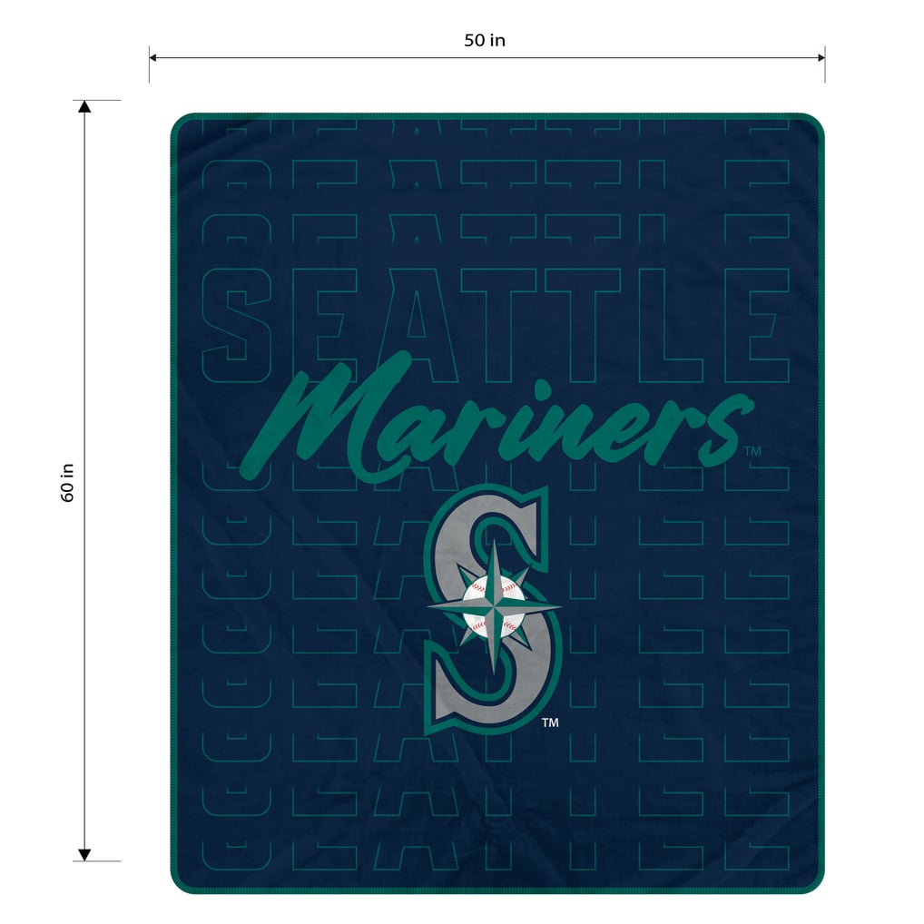 Seattle Mariners Pegasus Echo Script Fade 50" x 60" Ultra Soft Throw Blanket