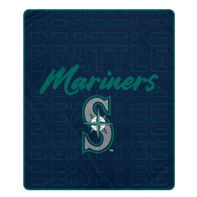 Seattle Mariners Pegasus Echo Script Fade 50" x 60" Ultra Soft Throw Blanket