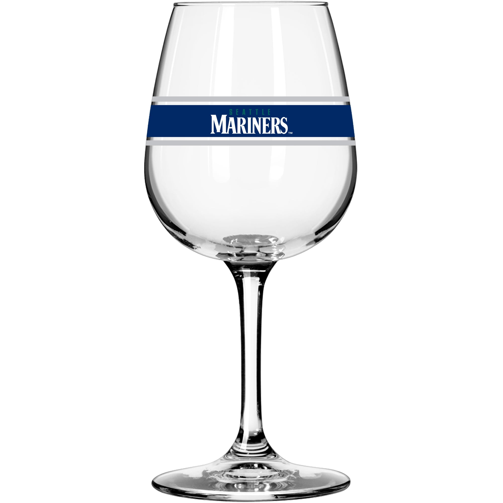 Seattle Mariners 12oz. Stripe Stemmed Wine Glass