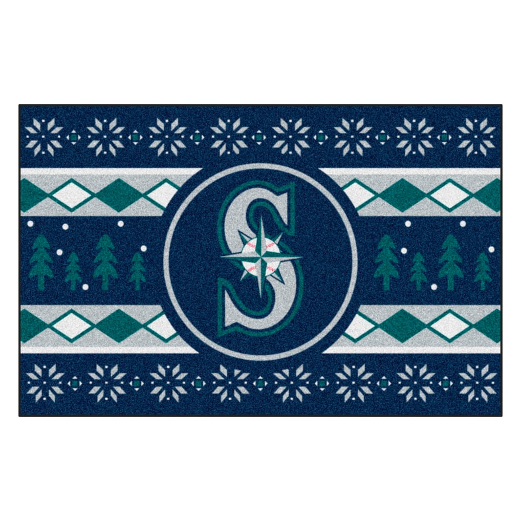 Seattle Mariners 19'' x 30'' Holiday Sweater Rug