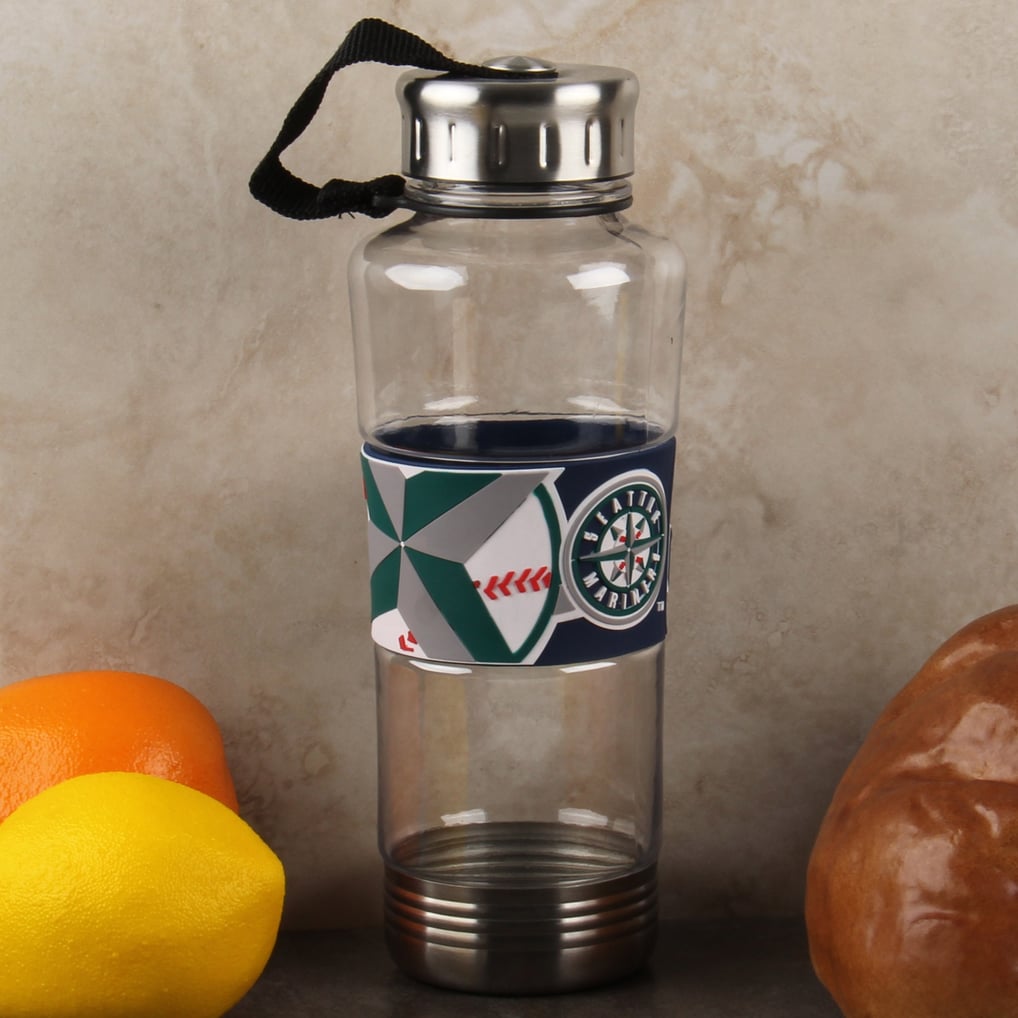 Seattle Mariners 24oz. Plastic Water Bottle with PVC Wrap