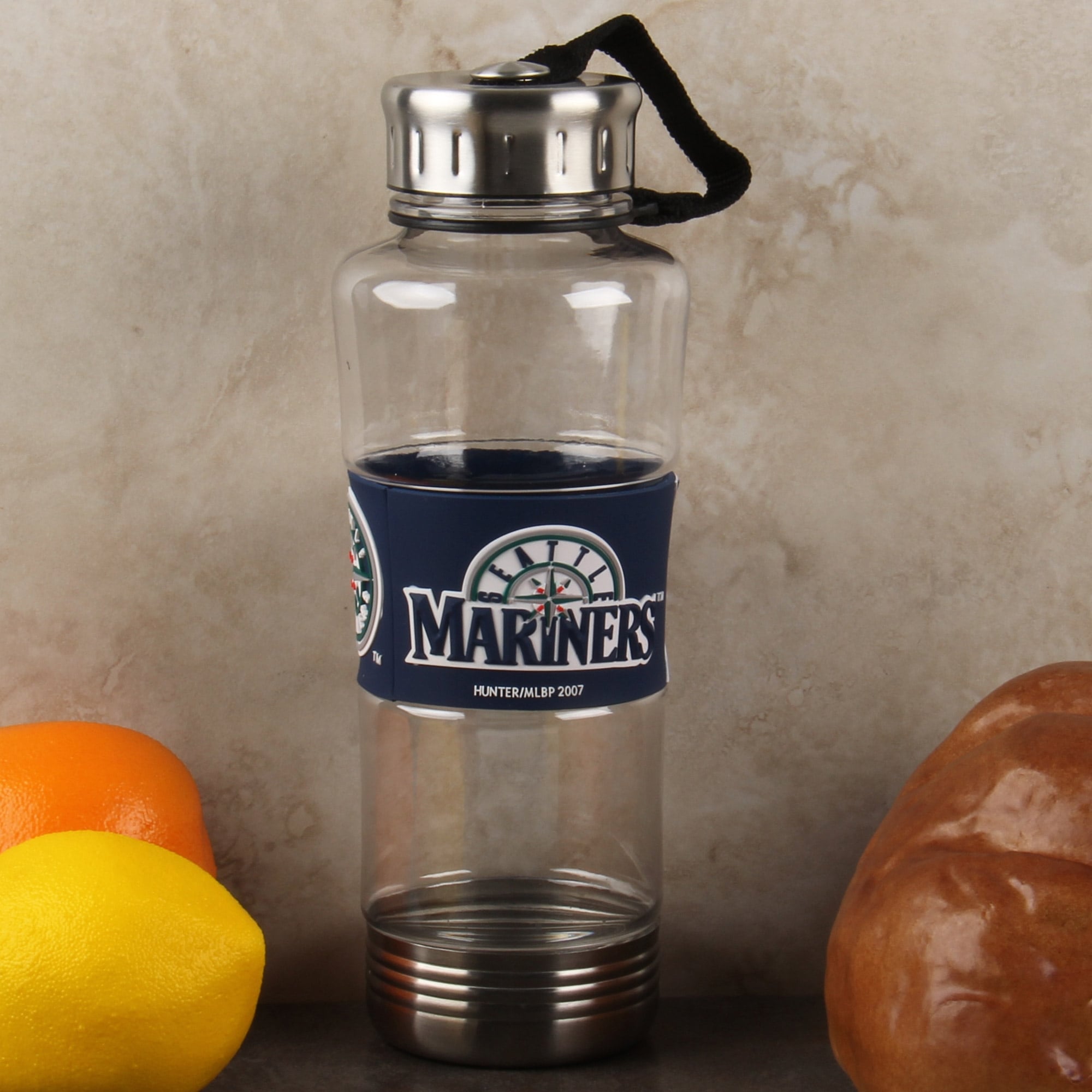 Seattle Mariners 24oz. Plastic Water Bottle with PVC Wrap