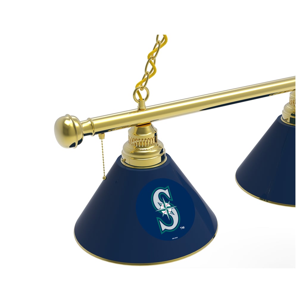 Seattle Mariners 3-Shade Billiard Light with Brass Fixture