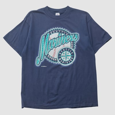 Seattle Mariners Logo 7 1996 T-shirt - Navy - XL by Fanatics Real Vintage