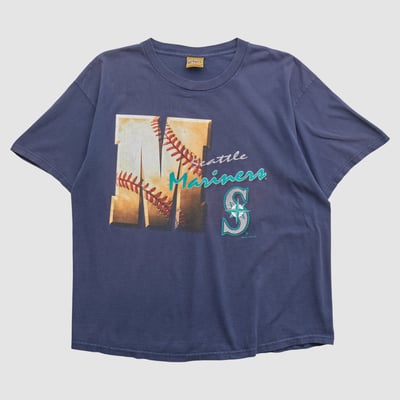 Seattle Mariners Nutmeg Mills 1996 T-shirt - Navy - XL by Fanatics Real Vintage