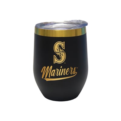 Seattle Mariners The Memory Company 12oz. Stainless Steel Gold Lettering Stemless Wine Tumbler