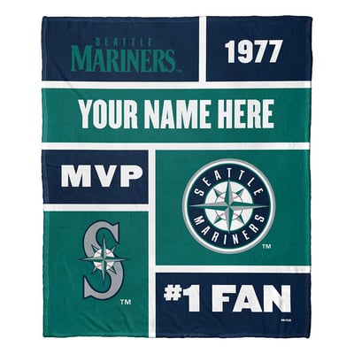 Seattle Mariners The Northwest Group 50'' x 60'' Colorblock Personalized Silk Touch Throw